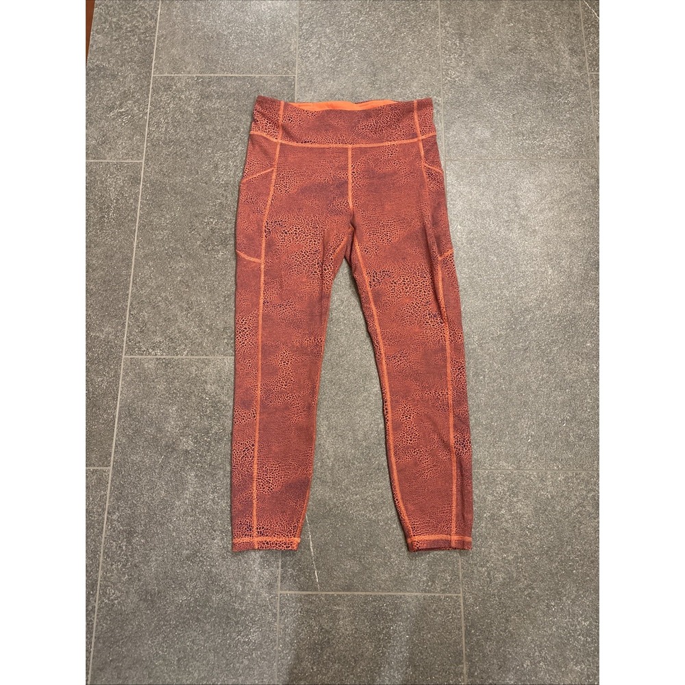 Lululemon Snakeskin Leggings/Blue& orange Woman's See Measurements